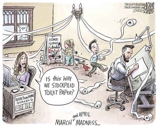 Work from home schooled by Adam Zyglis, The Buffalo News, NY